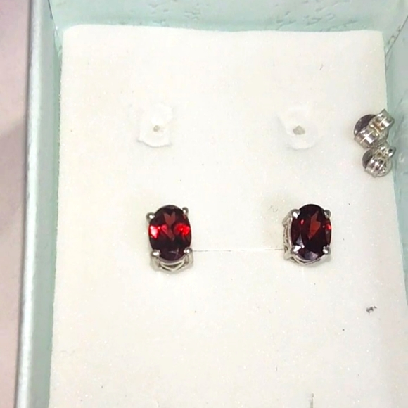 Garnet Stud Earrings - Picture 11 of 11